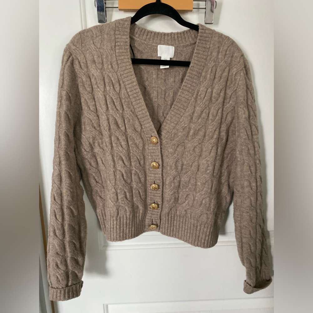 Hnm cable knit cardigan